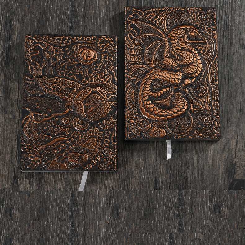 Carnet de notes Olivenorma Journal Dragon avec motif artistique en relief 3D