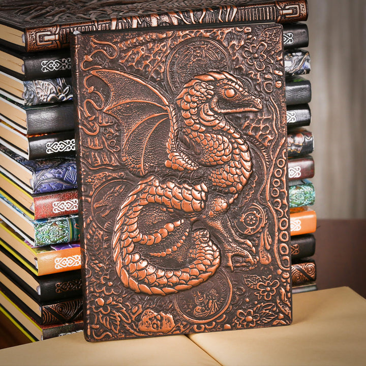 Carnet de notes Olivenorma Journal Dragon avec motif artistique en relief 3D