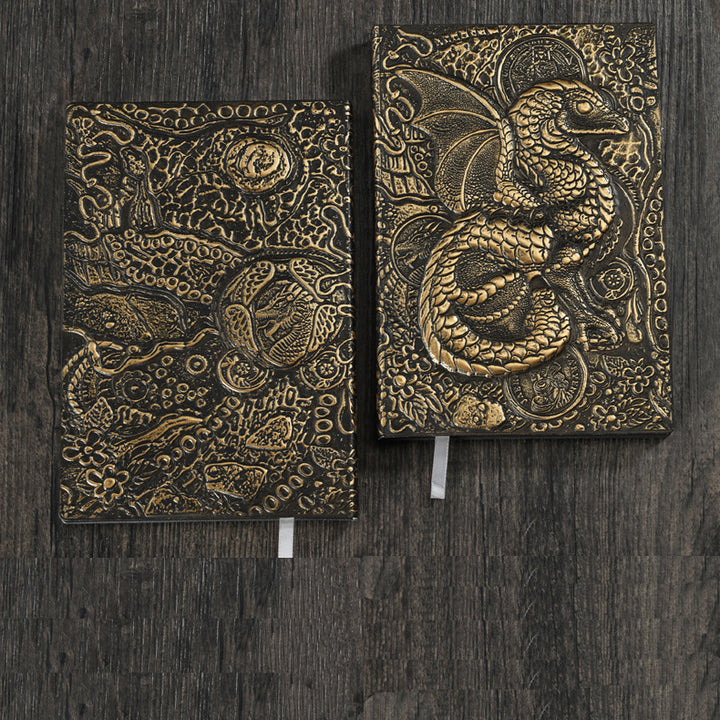 Carnet de notes Olivenorma Journal Dragon avec motif artistique en relief 3D