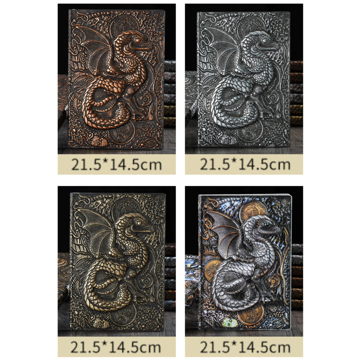 Carnet de notes Olivenorma Journal Dragon avec motif artistique en relief 3D