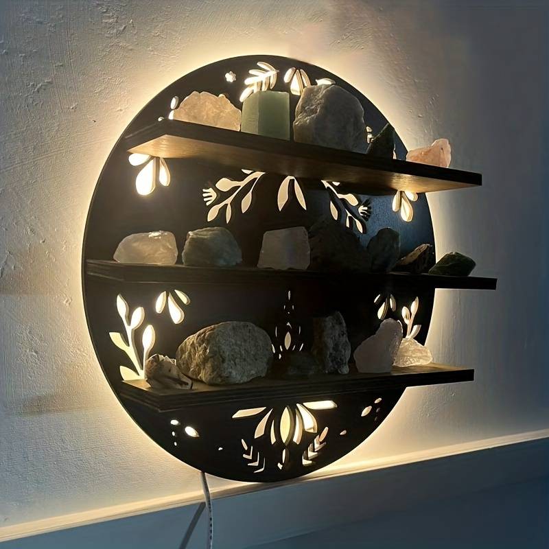 Olivenorma 1pc Boho Étagère murale en cristal 