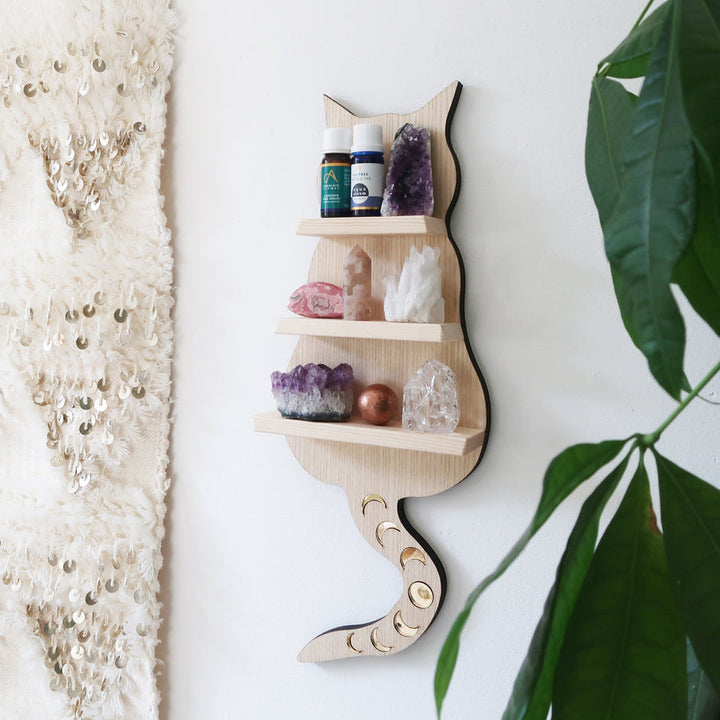 Étagère en cristal pour chat en bois clair foncé Olivenorma - image 5