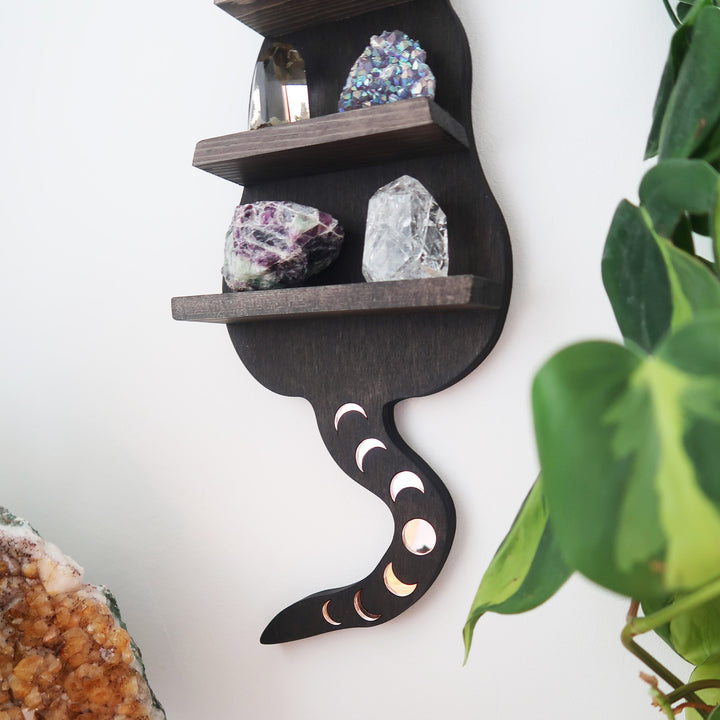 Étagère en cristal pour chat en bois clair foncé Olivenorma - image 2