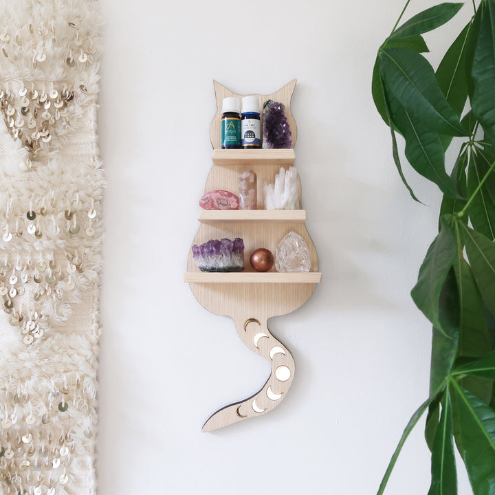 Étagère en cristal pour chat en bois clair foncé Olivenorma - image 4