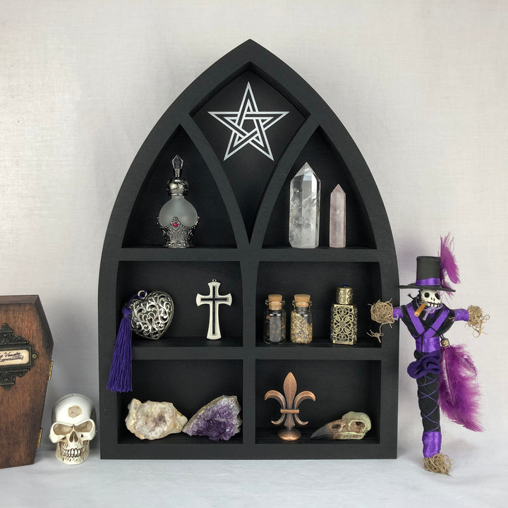 Etagère en cristal d'apothicaire en arc gothique Olivenorma 