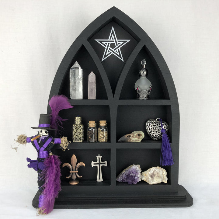 Etagère en cristal d'apothicaire en arc gothique Olivenorma 