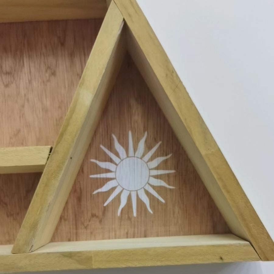 Étagère de présentation en cristal triangulaire Olivenorma Sun Moon