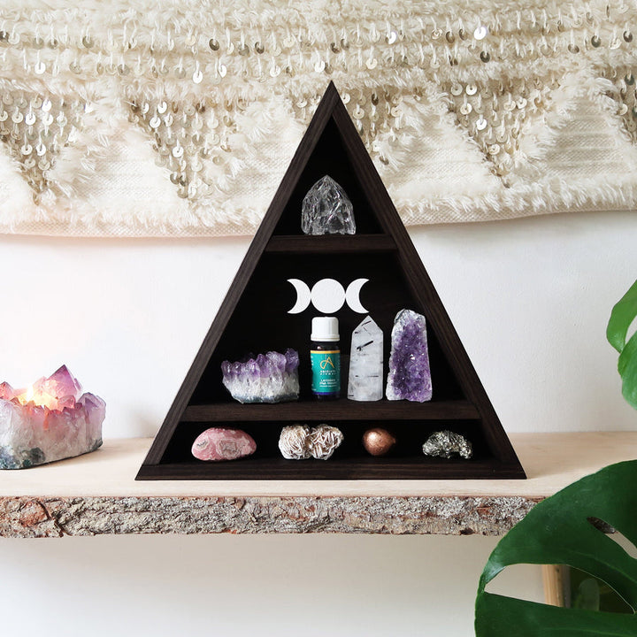 Étagère de présentation en cristal triangulaire Olivenorma Sun Moon