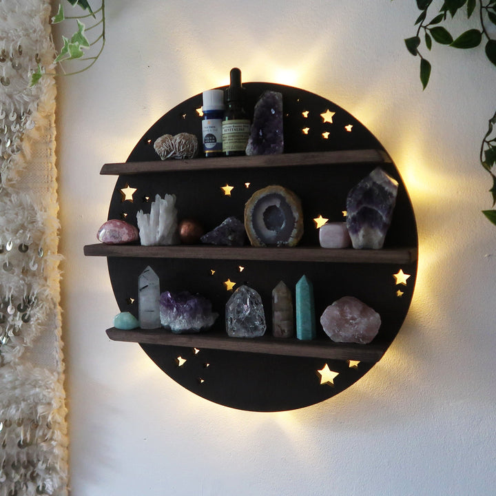 Etagère en cristal pleine lune marron Olivenorma