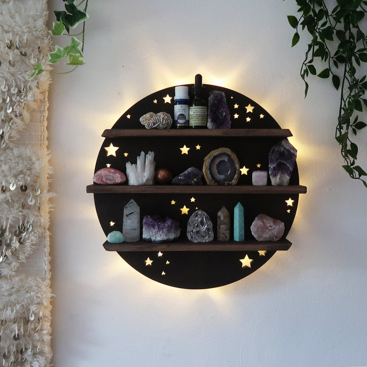 Etagère en cristal pleine lune marron Olivenorma