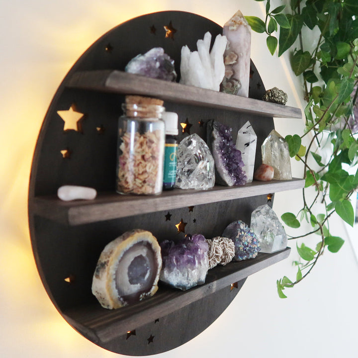 Etagère en cristal pleine lune marron Olivenorma