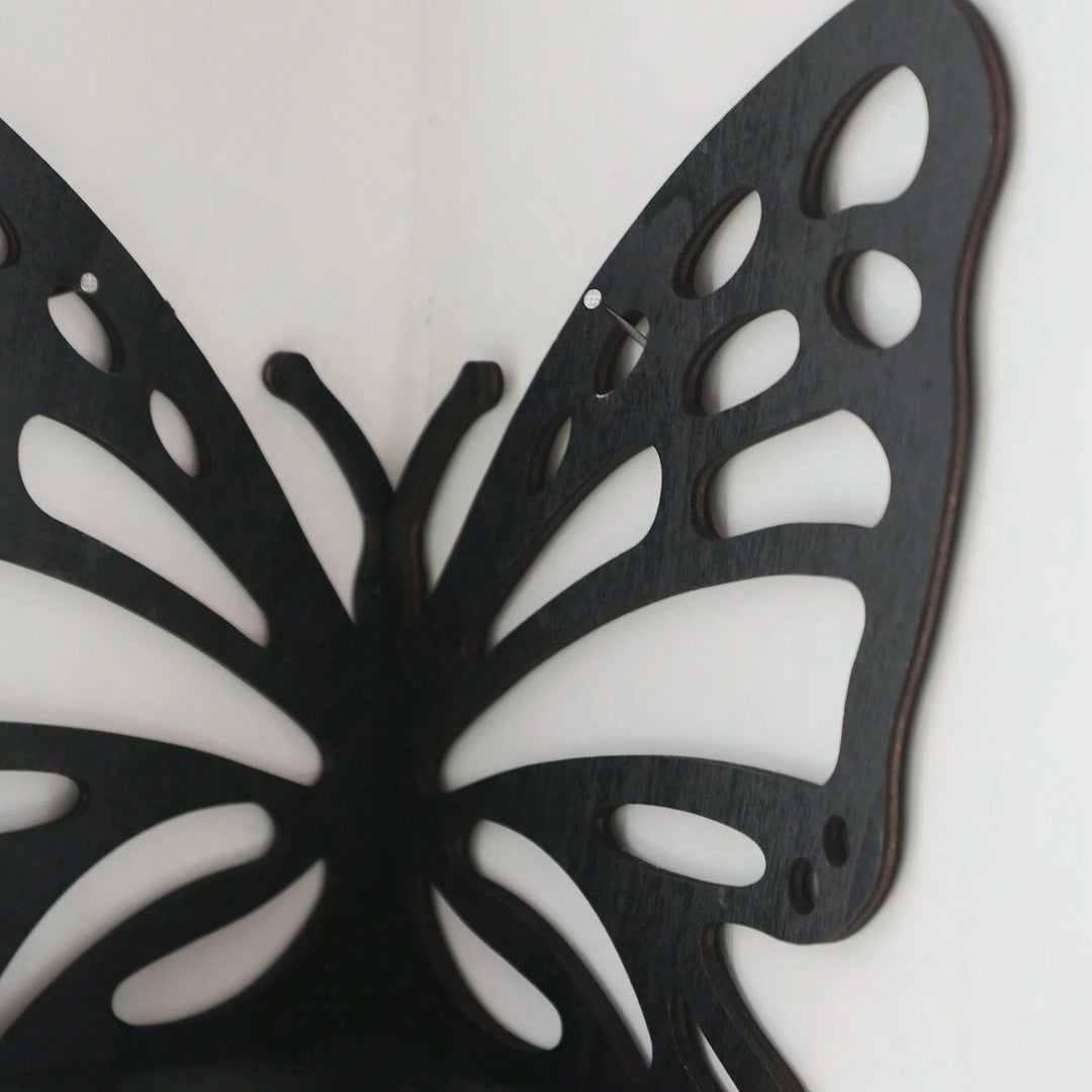 Etagère murale flottante d'angle en cristal en forme de papillon Olivenorma