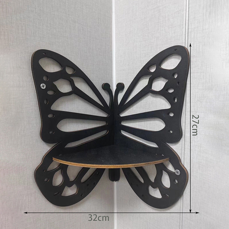 Etagère murale flottante d'angle en cristal en forme de papillon Olivenorma
