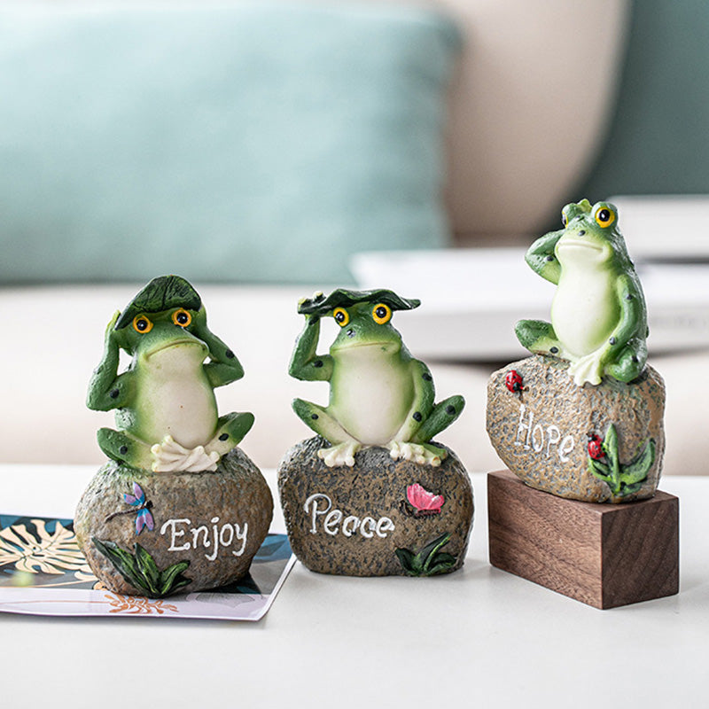 Olivenorma « Espoir, plaisir et paix » – Grenouille pastorale Décoration d'intérieur 