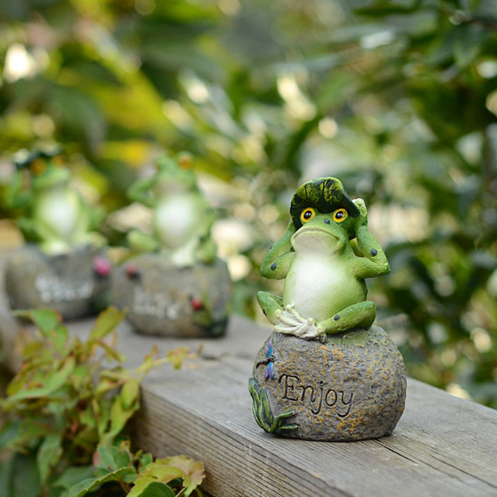 Olivenorma « Espoir, plaisir et paix » – Grenouille pastorale Décoration d'intérieur 