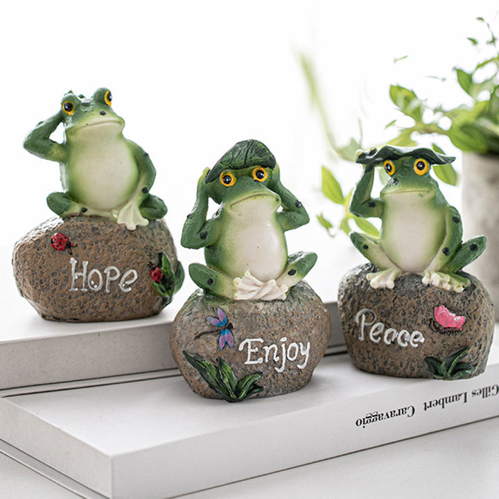 Olivenorma « Espoir, plaisir et paix » – Grenouille pastorale Décoration d'intérieur 