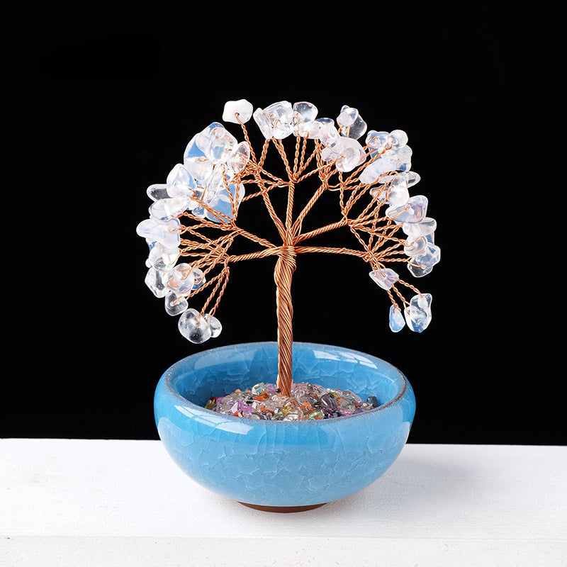 Olivenorma Gravier Cristal Pierre Précieuse Décoration Maison Feng Shui Arbre 