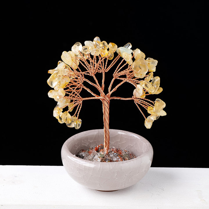 Olivenorma Gravier Cristal Pierre Précieuse Décoration Maison Feng Shui Arbre 