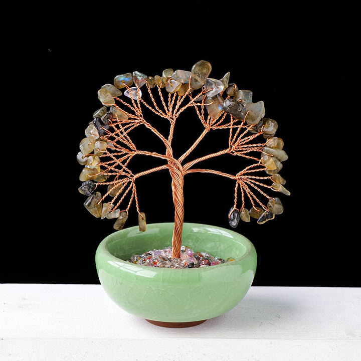 Olivenorma Gravier Cristal Pierre Précieuse Décoration Maison Feng Shui Arbre 