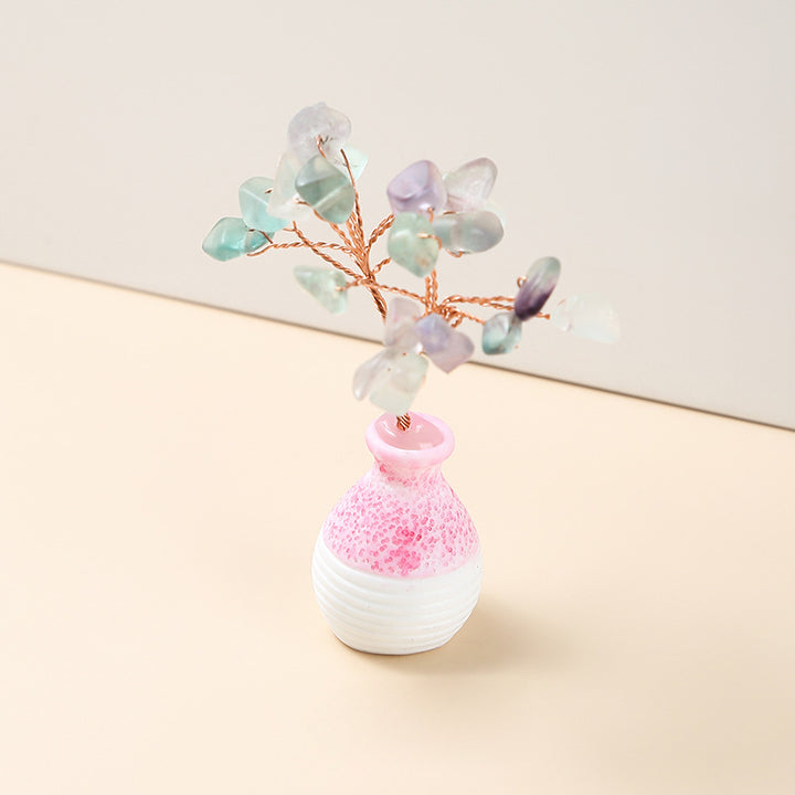 Vase en gravier de cristal Olivenorma Arbre Feng Shui