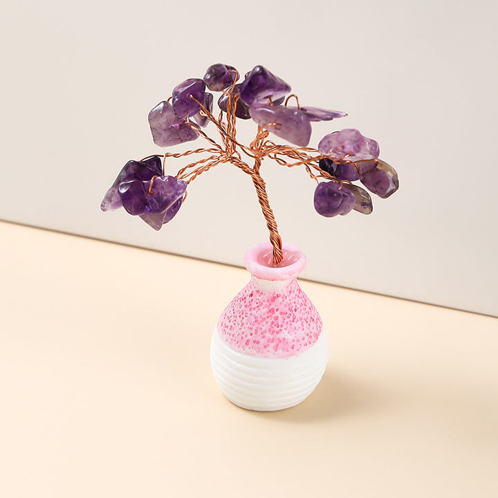 Vase en gravier de cristal Olivenorma Arbre Feng Shui