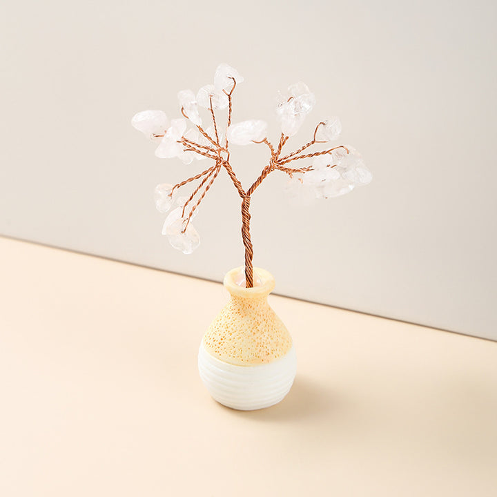 Vase en gravier de cristal Olivenorma Arbre Feng Shui