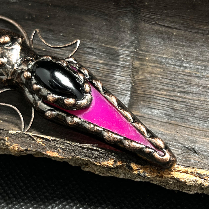 Collier avec pendentif en cristal et flèche en cuivre Olivenorma