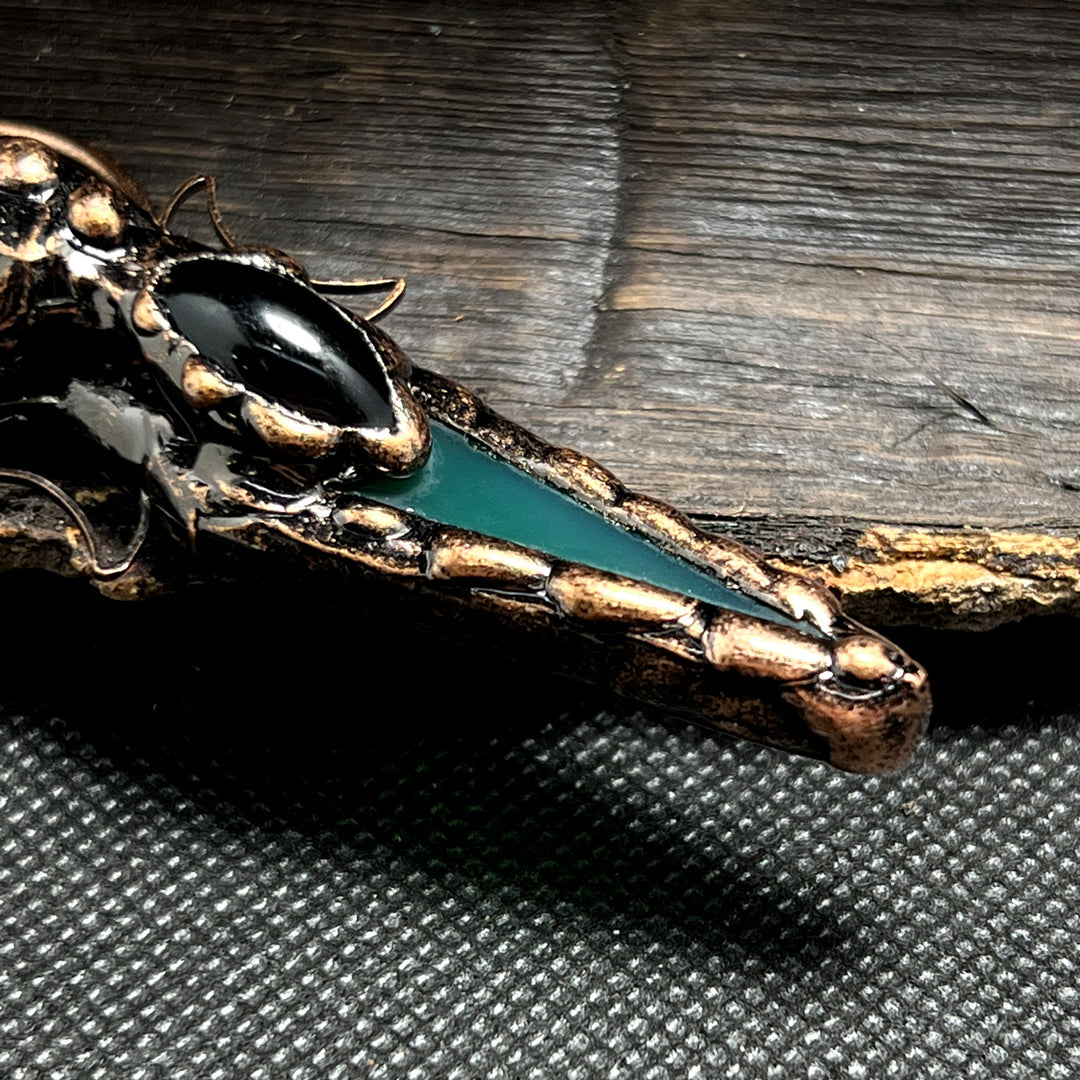 Collier avec pendentif en cristal et flèche en cuivre Olivenorma