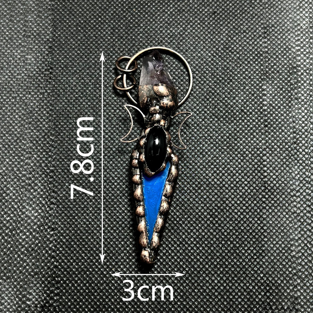 Collier avec pendentif en cristal et flèche en cuivre Olivenorma