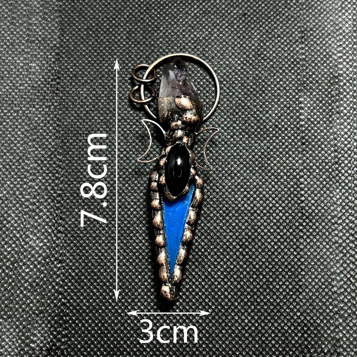 Collier avec pendentif en cristal et flèche en cuivre Olivenorma