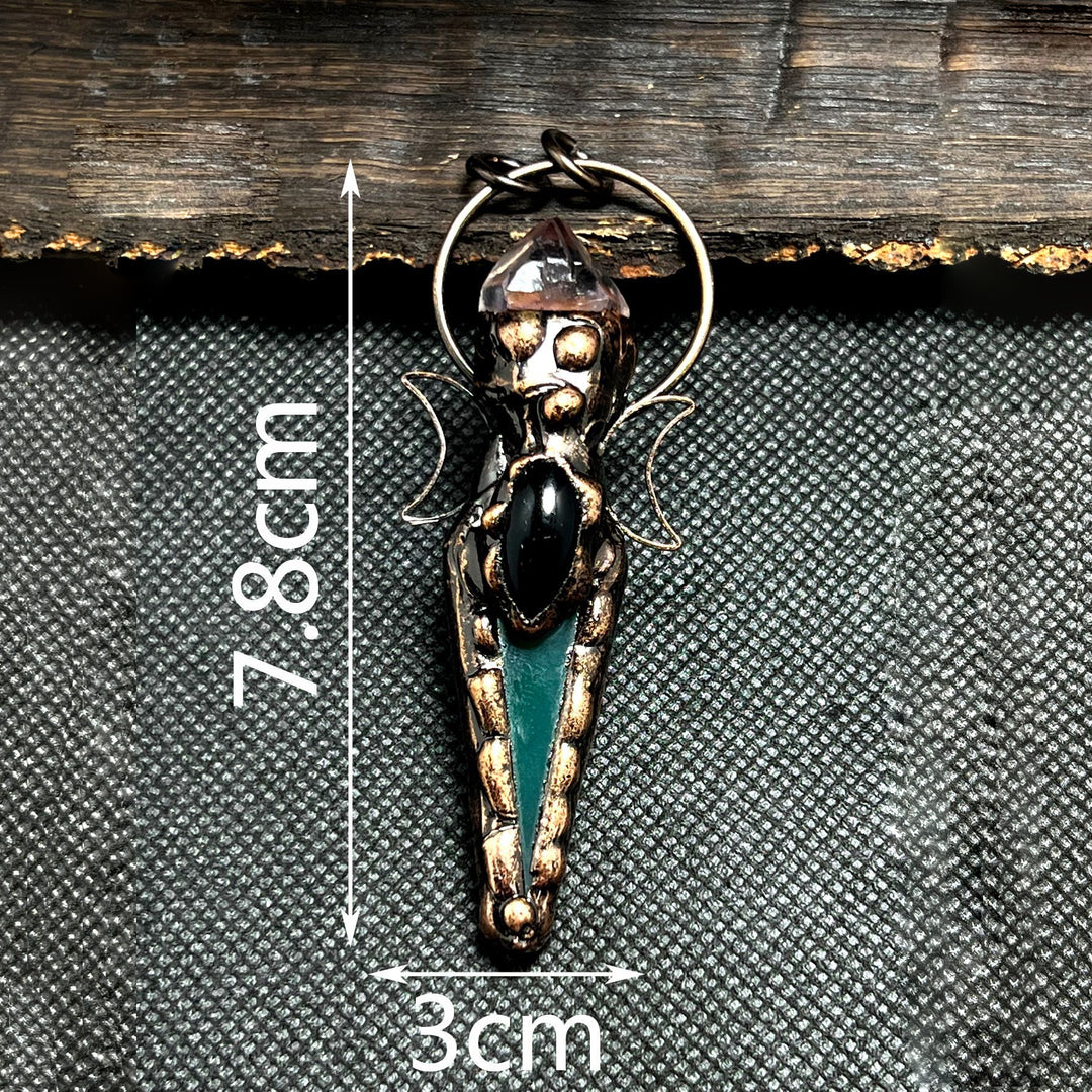 Collier avec pendentif en cristal et flèche en cuivre Olivenorma