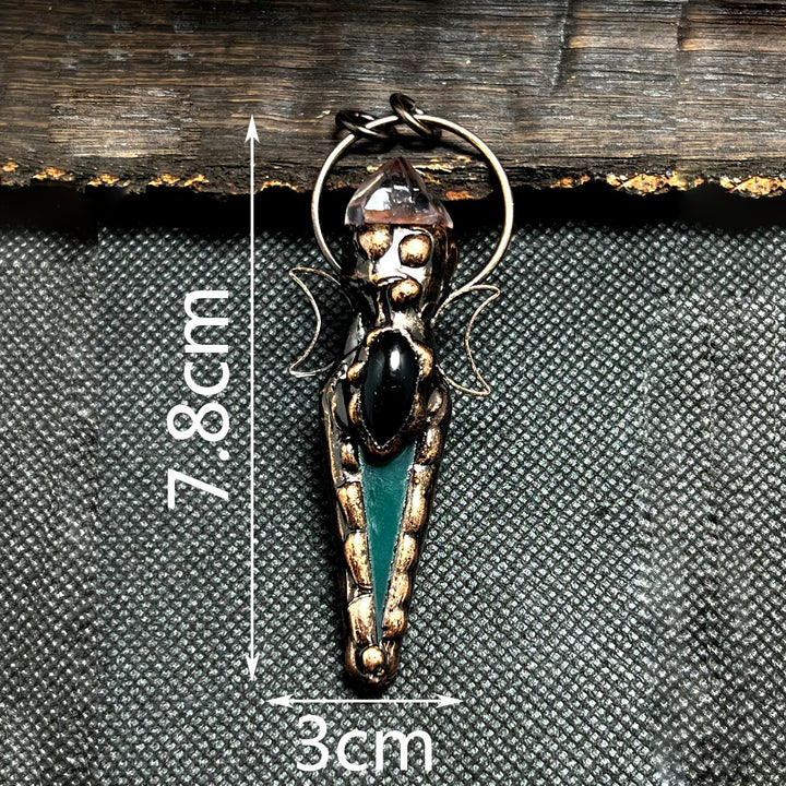 Collier avec pendentif en cristal et flèche en cuivre Olivenorma