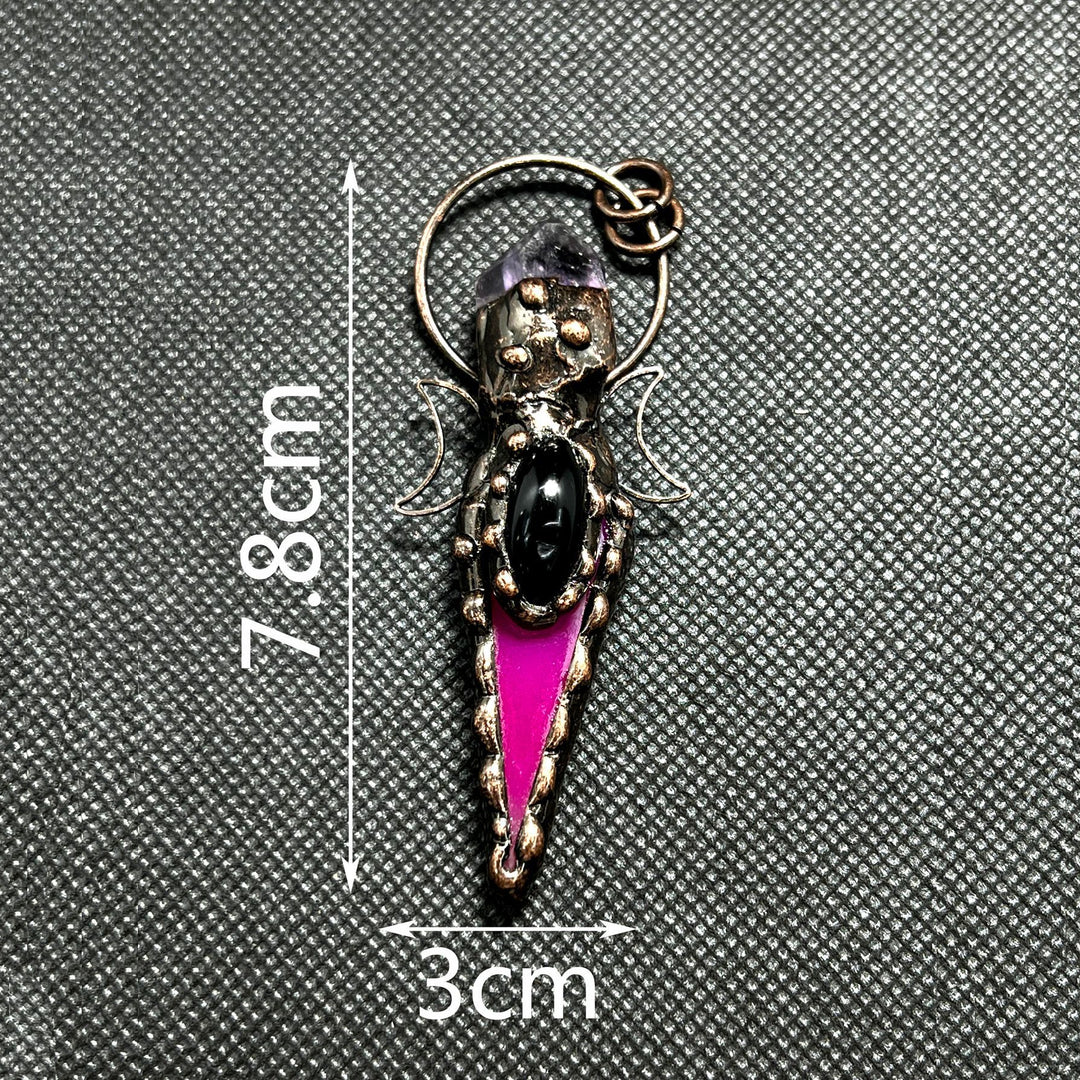 Collier avec pendentif en cristal et flèche en cuivre Olivenorma