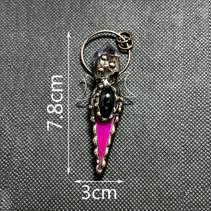 Collier avec pendentif en cristal et flèche en cuivre Olivenorma