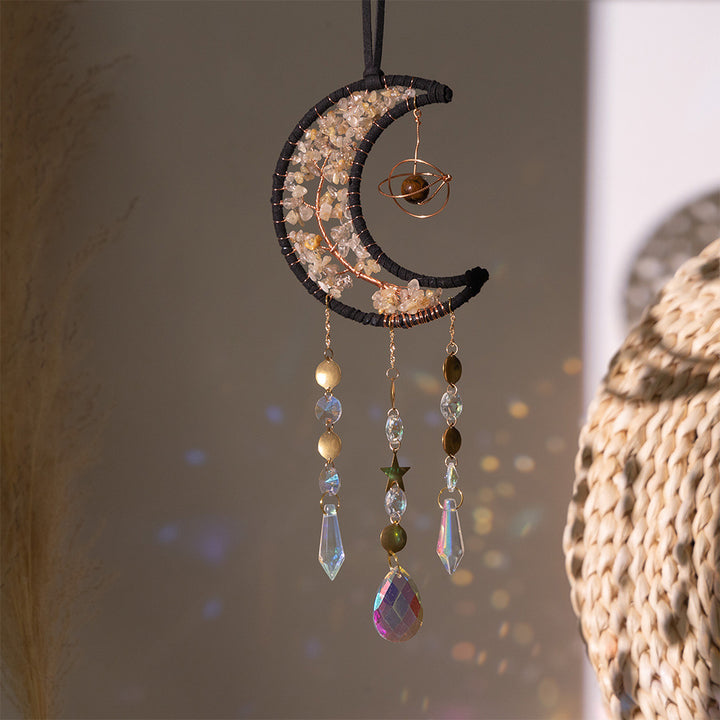 Carillon Olivenorma Moon Tree Of Life œil de tigre citrine attrape-soleil