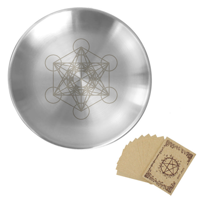 Plaque sacrée en acier inoxydable avec pentagramme de phase lunaire Olivenorma - Métatron et le parchemin - image 6