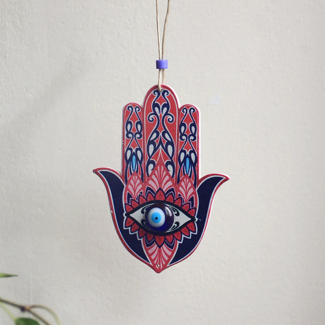 Décoration murale géométrique en bois Hamsa Olivenorma