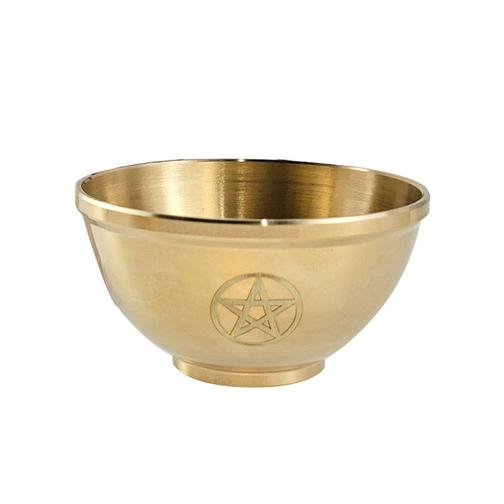 Bol sacré en cuivre parfumé avec pentagramme lunaire triphasé Olivenorma