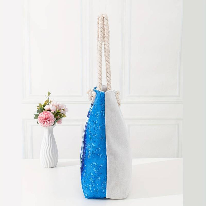 Sac fourre-tout de plage pour femme Olivenorma Blue Evil Eye