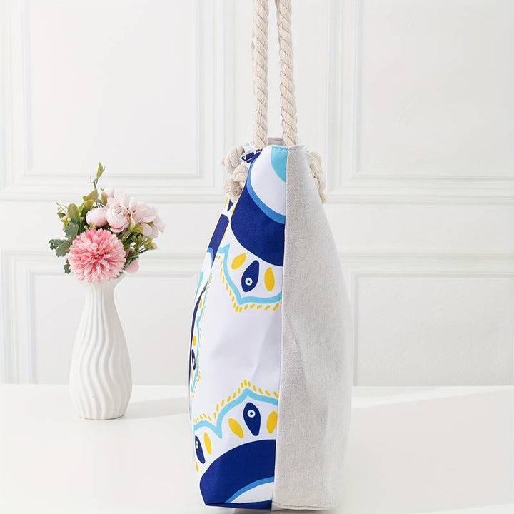 Sac fourre-tout de plage pour femme Olivenorma Blue Evil Eye