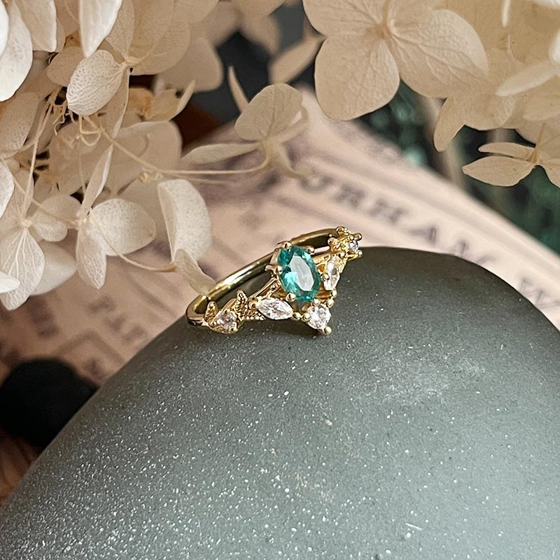 Olivenorma « Couronne de Chamuel » - Bague de guérison en tourmaline Paraiba