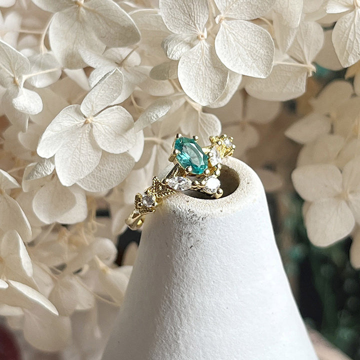 Olivenorma « Couronne de Chamuel » - Bague de guérison en tourmaline Paraiba