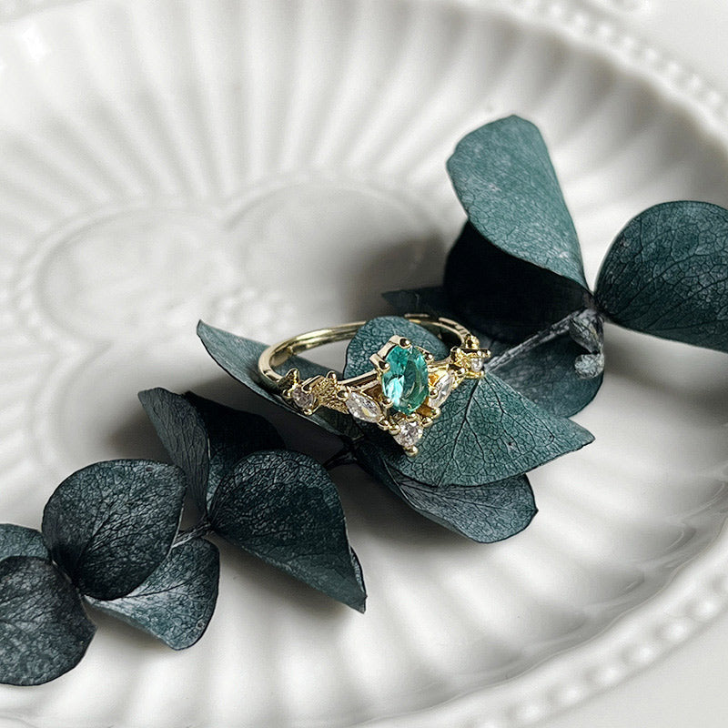 Olivenorma « Couronne de Chamuel » - Bague de guérison en tourmaline Paraiba