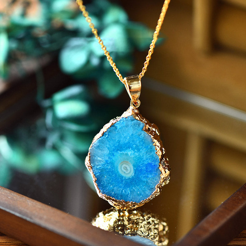 Collier en agate brute naturelle Olivenorma