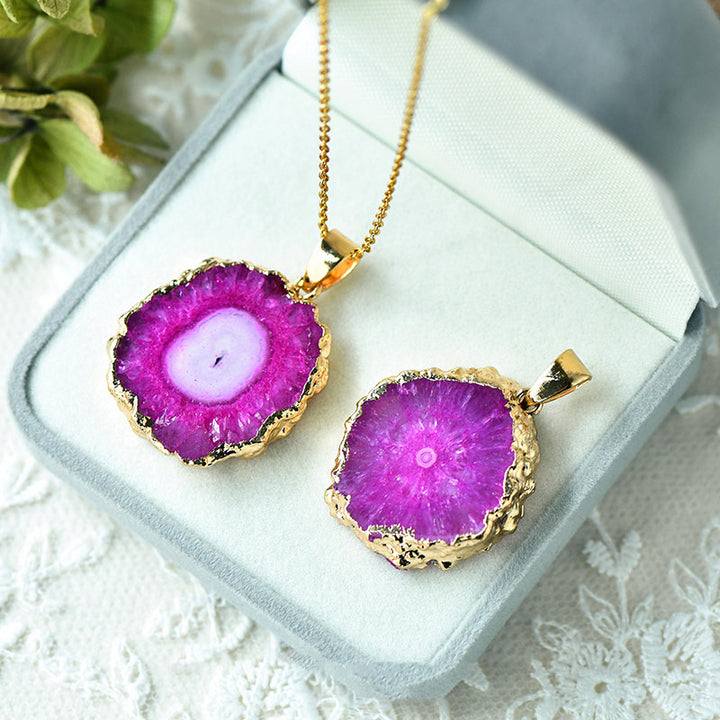 Collier en agate brute naturelle Olivenorma