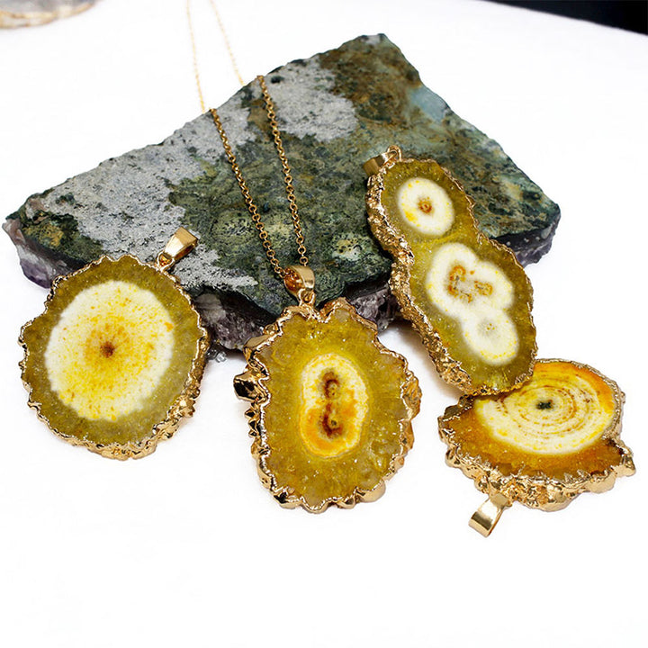 Collier en agate brute naturelle Olivenorma