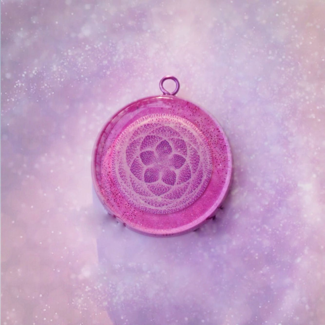 Collier Orgonite en Quartz Rose Olivenorma « Venus »