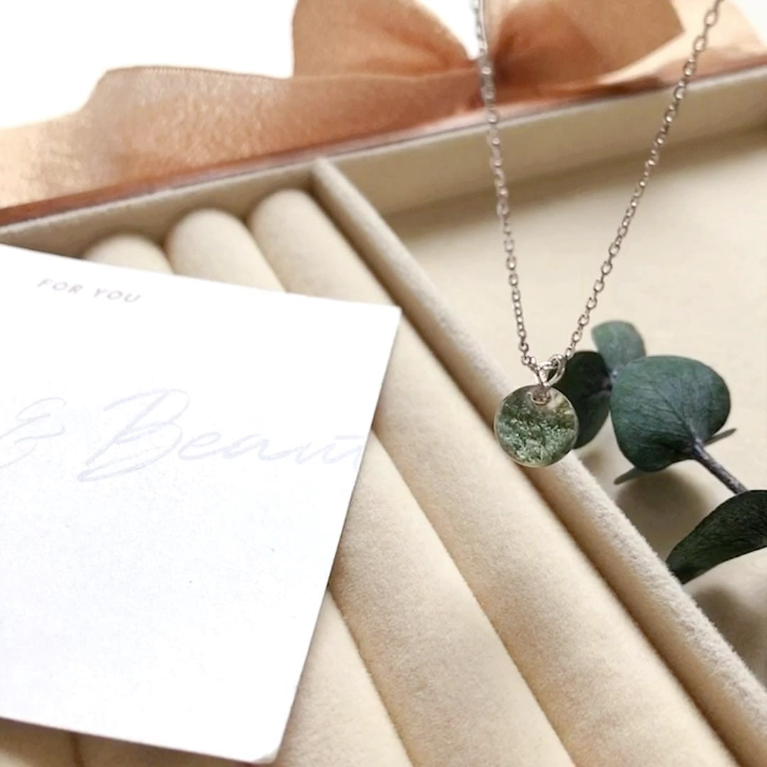Collier et bracelet en argent sterling avec quartz fantôme vert Olivenorma 