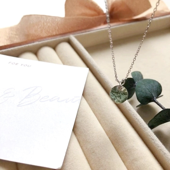 Collier et bracelet en argent sterling avec quartz fantôme vert Olivenorma 