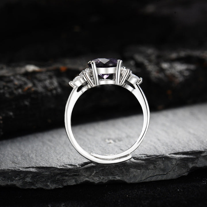 Olivenorma « La Présence Apaisante » – Bague Améthyste avec Zircon